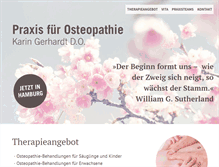 Tablet Screenshot of gerhardt-osteopathie.de
